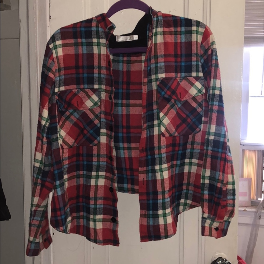 LF STORY OF LOLA CROPPED FLANNEL